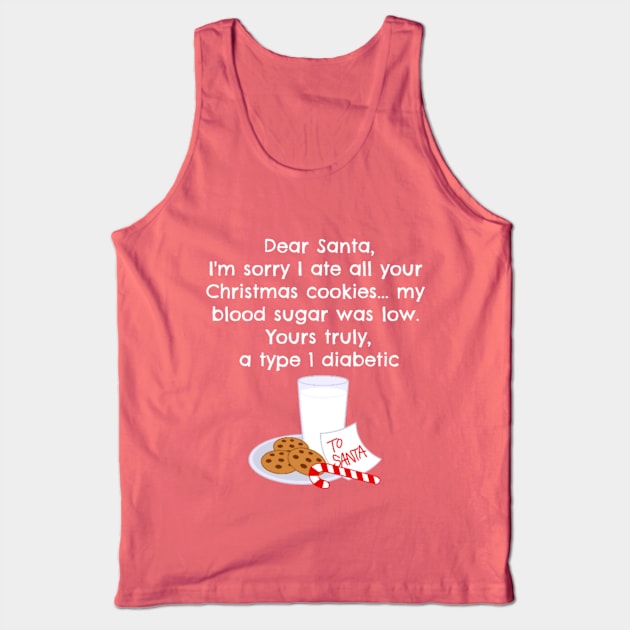 Santa Christmas Cookies Tank Top by TheDiabeticJourney